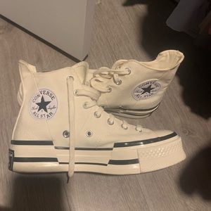 Converse beige blanc